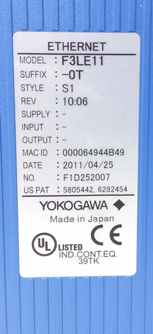 YOKOGAWA F3LE11-OT