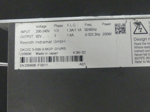 BOSCH REXROTH DKC02.3-008-3-MGP-01VRS