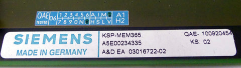 SIEMENS KSP-MEM365