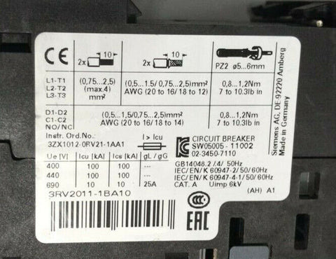 SIEMENS 3RV2011-1BA10