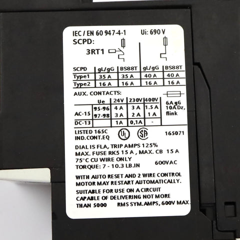 SIEMENS 3RU1116-1EB1