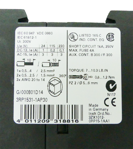 SIEMENS 3RP1531-1AP30