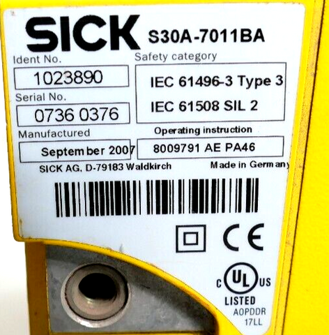 Sick S30A-7011BA