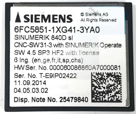 Siemens 6FC5851-1XG41-3YA0