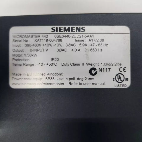 SIEMENS 6SE6 440-2UD21-5AA1