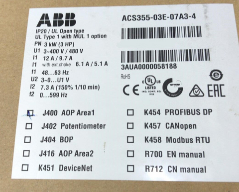 ABB ACS355-03E-07A3-4