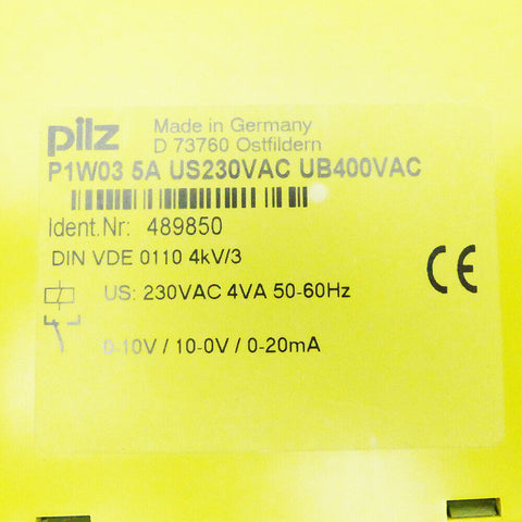 PILZ P1W03 5A US230VAC UB400VAC