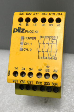 PILZ PNOZ X3 230VAC 24VDC 3N/O 1N/C 1SO