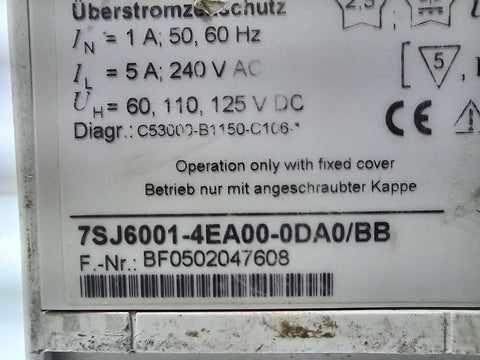 Siemens 7SJ6001-4EA00-0DA0/BB