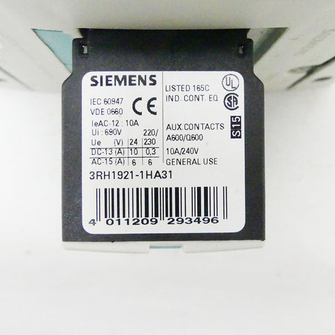 SIEMENS 3RT1046-1AL20 + 3RH1921-1HA31