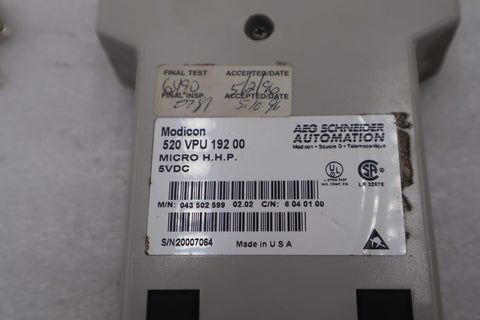 SCHNEIDER ELECTRIC MODICON 520-VPU-192-00