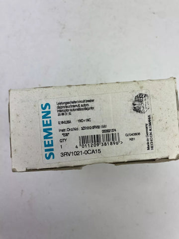 SIEMENS 3RV1021-0CA15