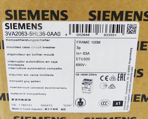 SIEMENS 3VA2063-5HL36-0AA0