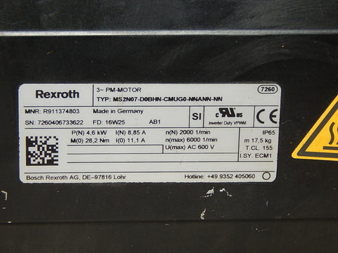 BOSCH REXROTH MS2N07-D0BHN-CMUG0-NNANN-NN