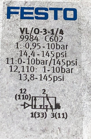 FESTO VL/O-3-1/4