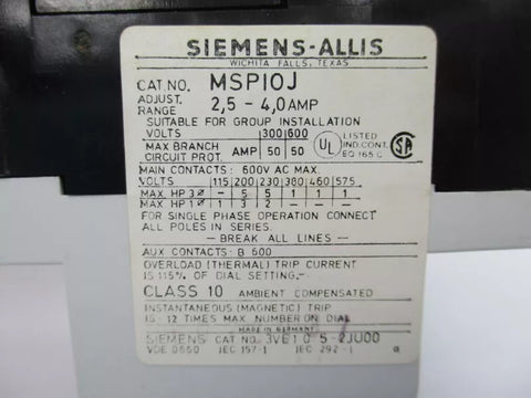 SIEMENS MSP-10J