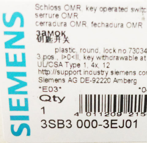 SIEMENS 3SB3000-3EJ01