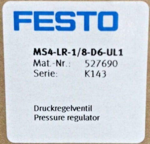 Festo MS4-LR-1/8-D6-UL1