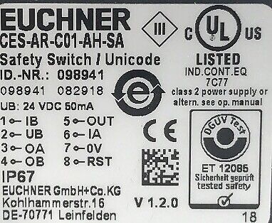 EUCHNER CES-AR-C01-AH-SA