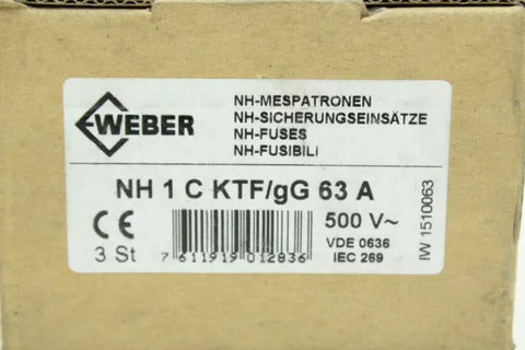 WEBER NH 1 C KTF/gG 63 A 500V