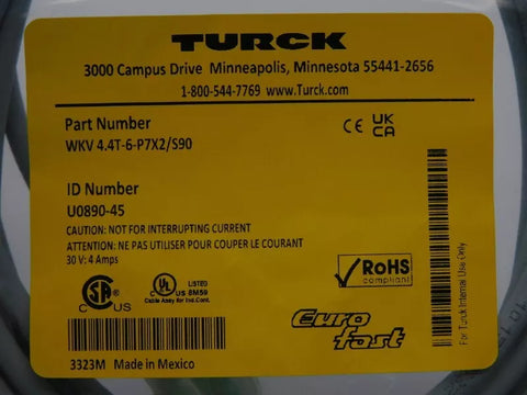 TURCK WKV4.4T-6-P7X2/S90