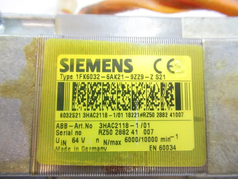 SIEMENS 1FK6032-6AK21-9ZZ9-ZS21