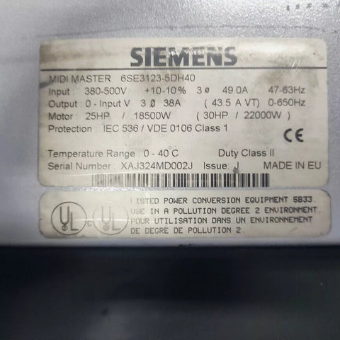 SIEMENS 6SE3 123-5DH40