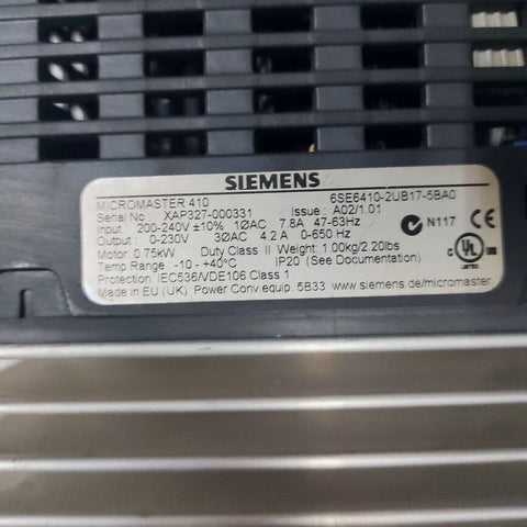 SIEMENS 6SE6410-2UB17-5BA0