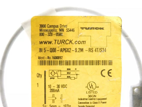 TURCK BI5-Q08-AP6X2-0.2M-RS4T/S34