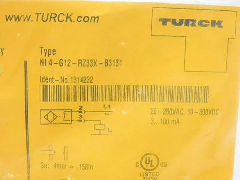 TURCKFF NI4-G12-RZ33X-B3131