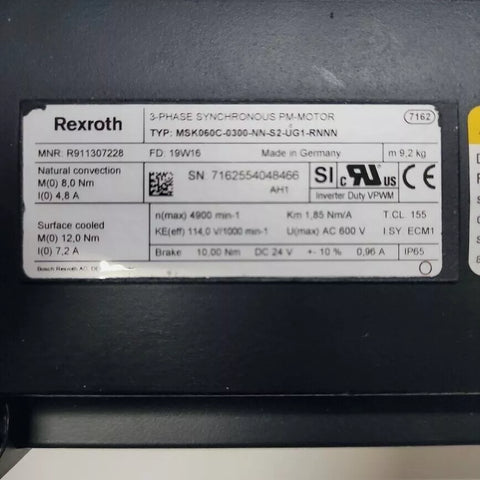 REXROTH MSK060C-0300-NN-S2-UG1-RNNN