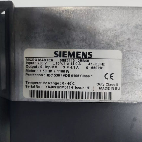 SIEMENS 6SE3 115-2BB40