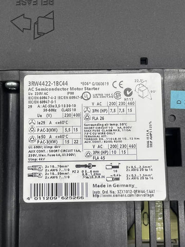 SIEMENS 3RW4422-1BC44