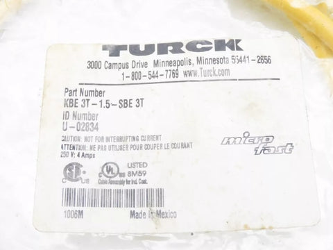 TURCK KBE3T-1.5-SBE3T