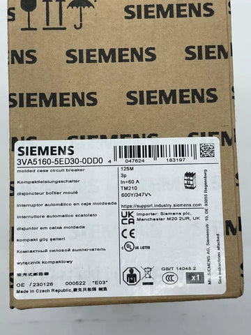 SIEMENS 3VA5 160-5ED30-0DD0