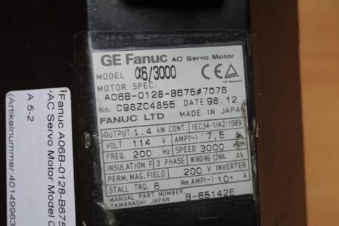 Fanuc A06B-0128-B675#7076