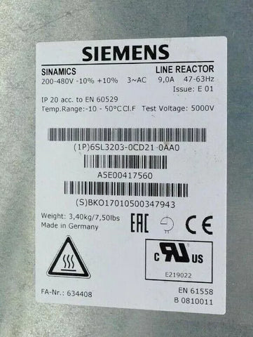 Siemens 6SL3203-0CD21-0AA0