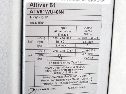 Schneider Electric ATV61WU40N4