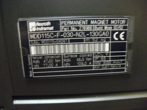 REXROTH INDRAMAT MDD115C-F-030-N2L-130GA0