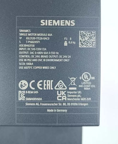 Siemens 6SL3120-1TE26-0AC0