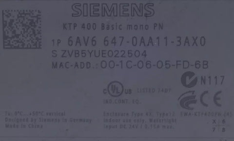 Siemens  6AV6 647-0AA11-3AX0