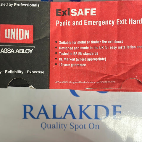 UNION EXISAFE EMERGENCY PUSH PAD FOR TIMBER DOORS