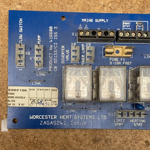 WORCESTER PCB ZAGAS241, Fuse missing