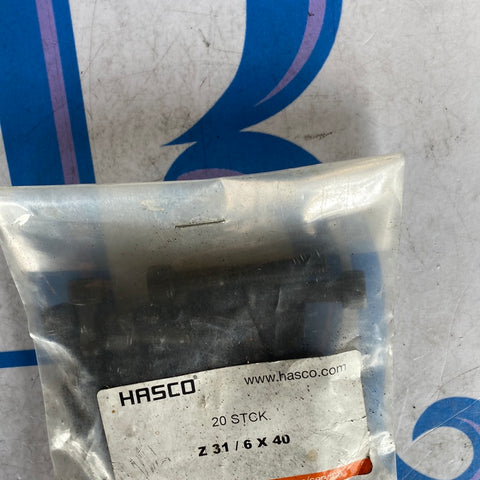 HASCO 20 STCK Z 31 / 6 X 40