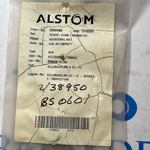 ALSTOM HEXAGONAL NUT