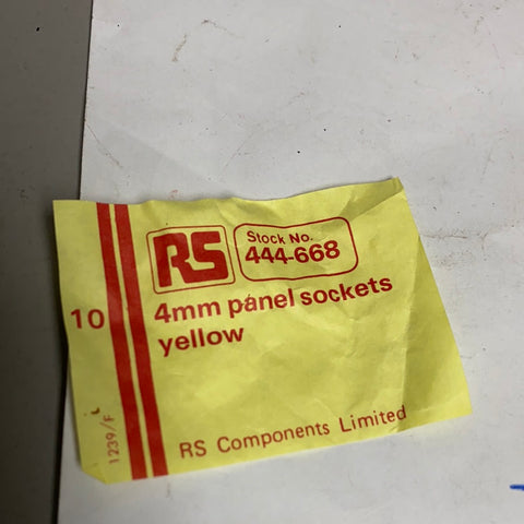 RS 4mm panel sockets yellow