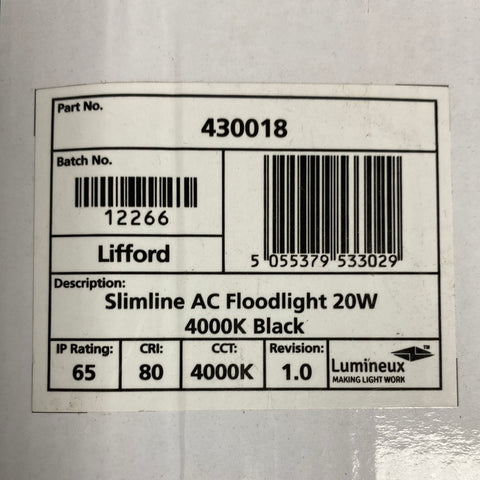 430018 Slimline AC Floodlight 20W 