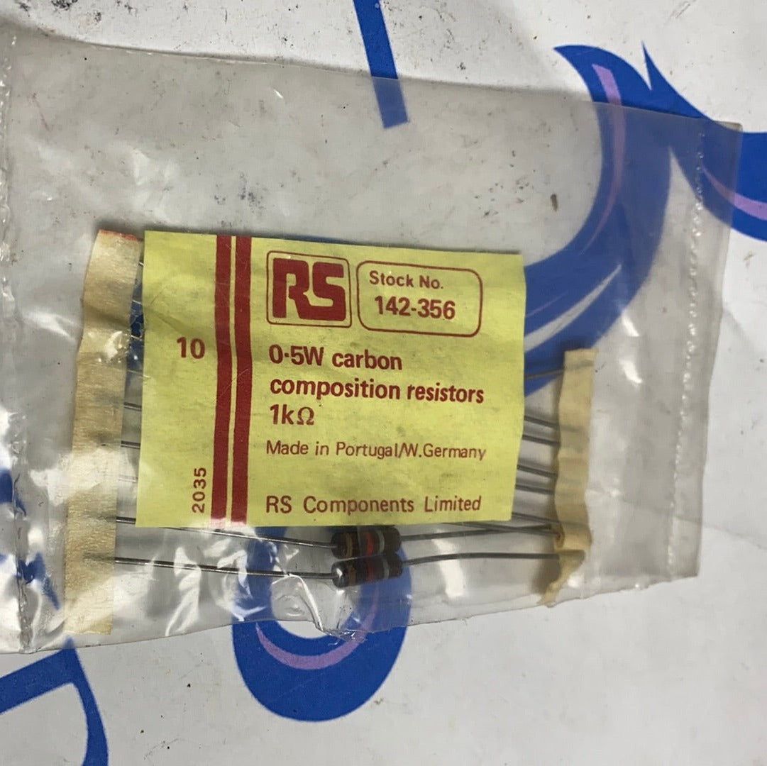 RS 0.5W Carbon composition resistors 1K