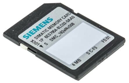 Siemens Memory Module for use with SIMATIC S7-1X00 Series