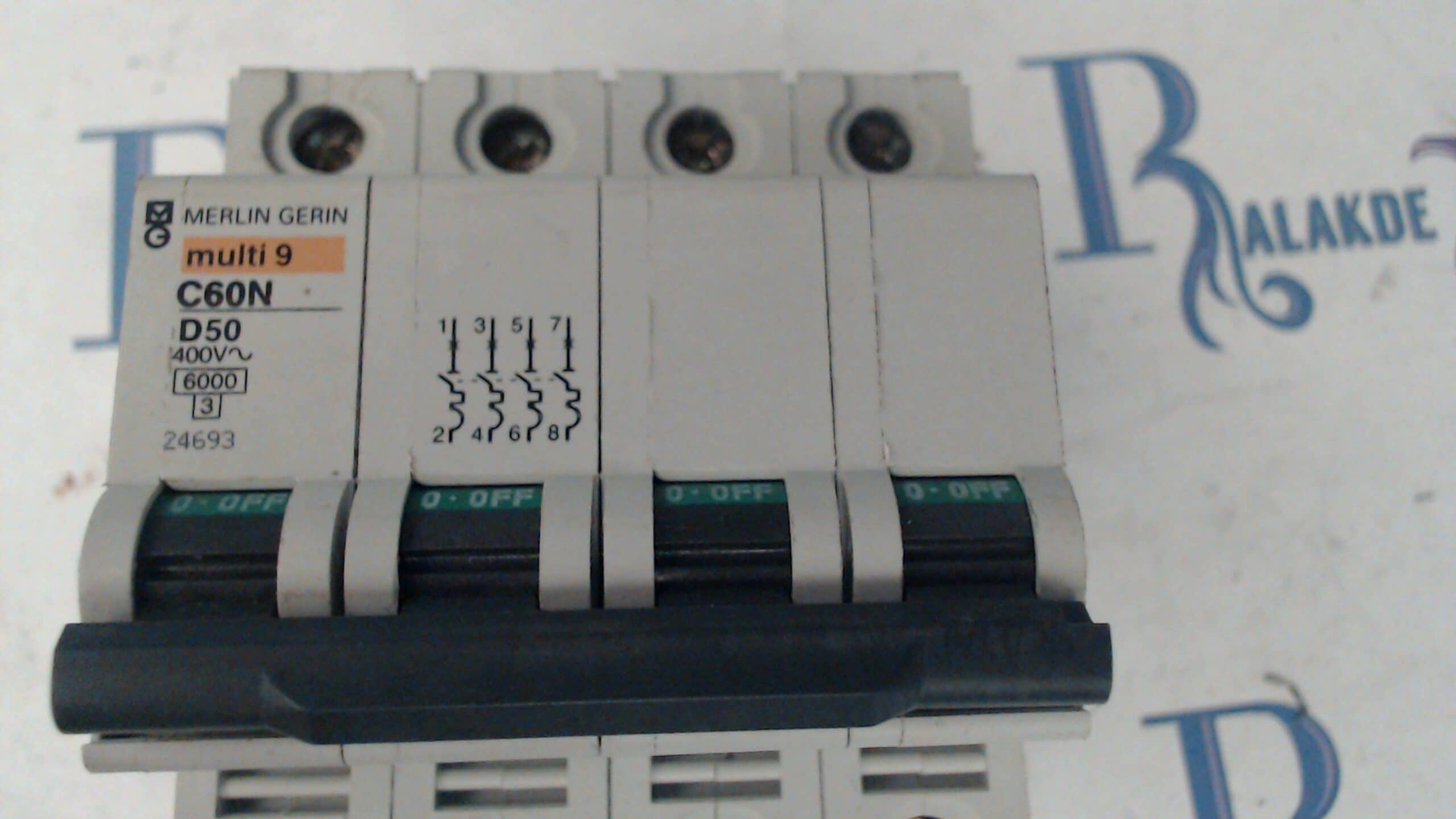 C60N D50 400v 4 pole 24693 Merlin gerin multi9 multi 9 6kA -3340